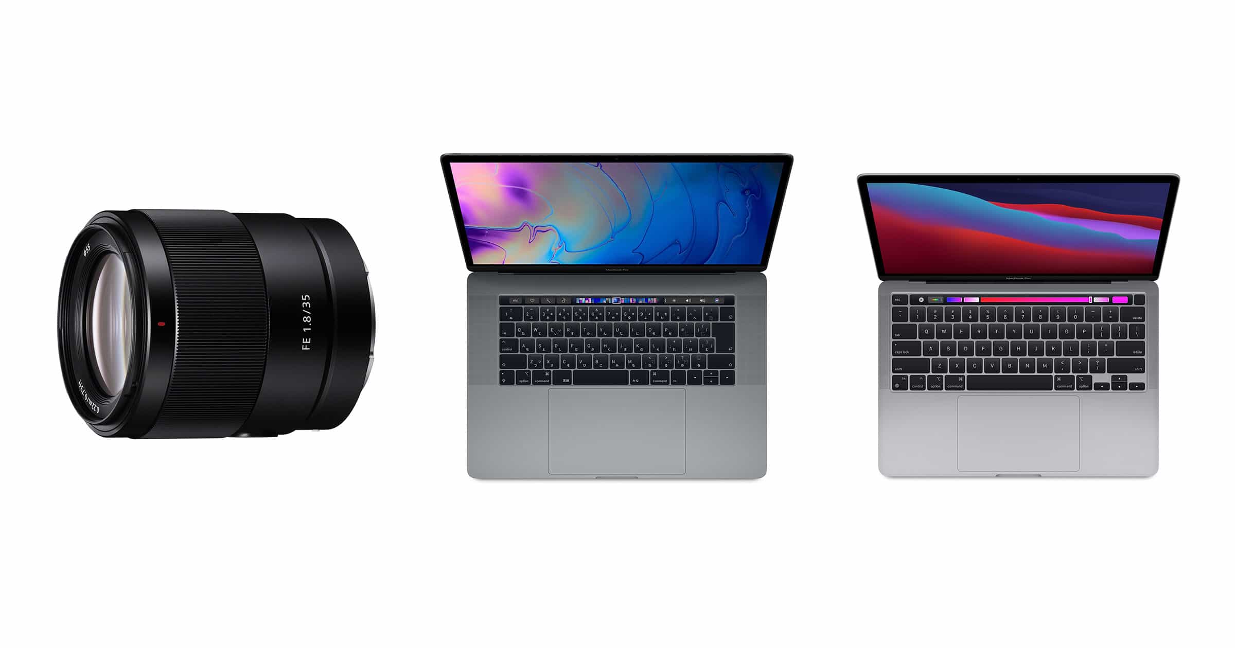 機材更新リスト　MacBook Pro (15-inch, 2018)　MacBook Air (M1, 2020)　SONY FE 35mm F1.8 SEL35F18F